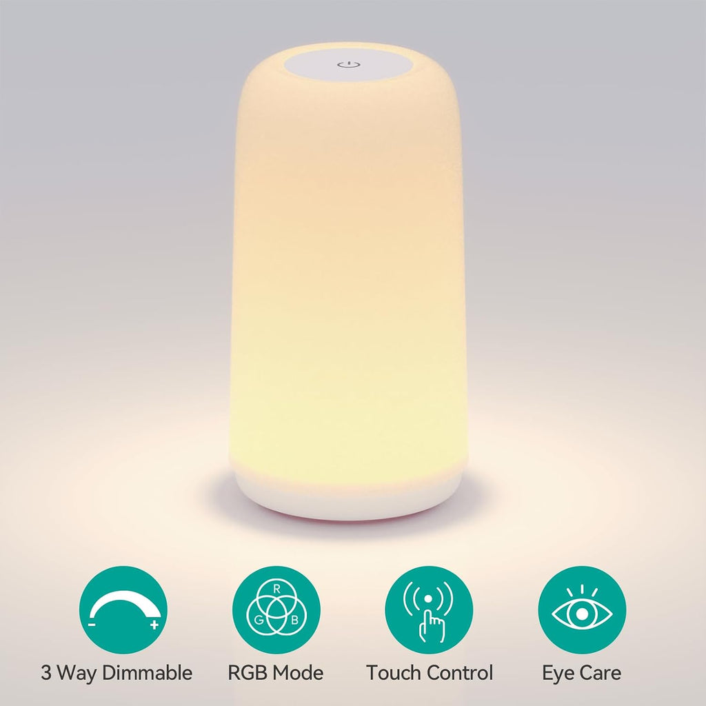 Touch Bedside Table LED Lamp with RGB & Dimmable Light