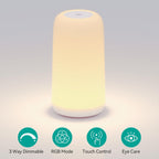 Touch Bedside Table LED Lamp with RGB & Dimmable Light