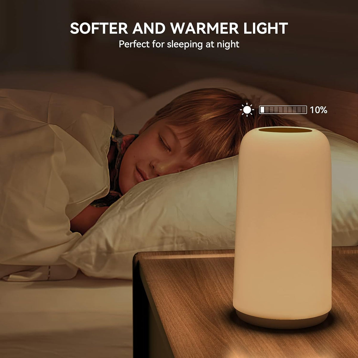 Touch Bedside Table LED Lamp with RGB & Dimmable Light