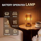 Yellow Cordless Battery Operated Lamps with Timer – Set of 2