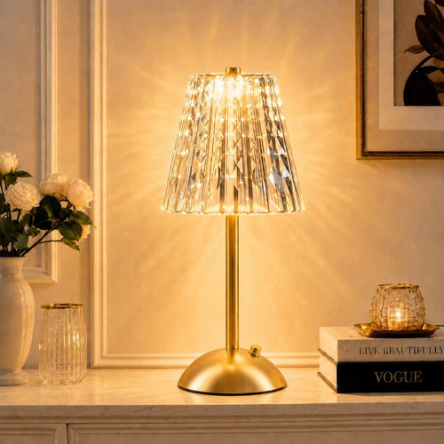 Cordless Gold Table Lamp with Touch Control & 3 Colors