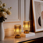 Yellow Cordless Battery Operated Lamps with Timer – Set of 2