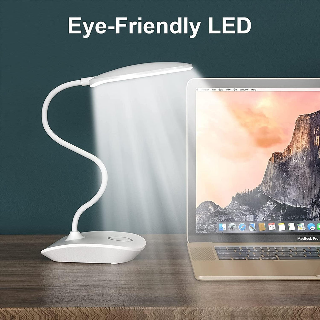 Rechargeable Cordless Desk Lamp with Flexible Gooseneck
